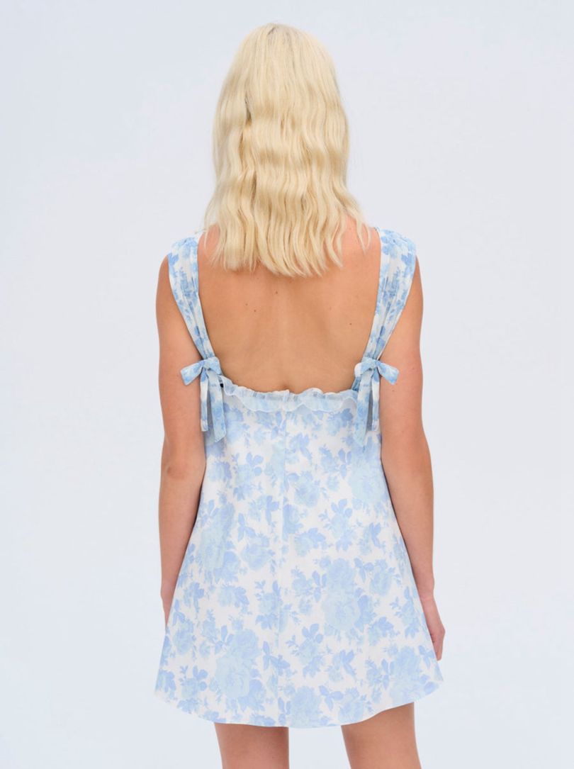 Blue For Love & Lemons Oliver Mini Dress | US-AODK85962