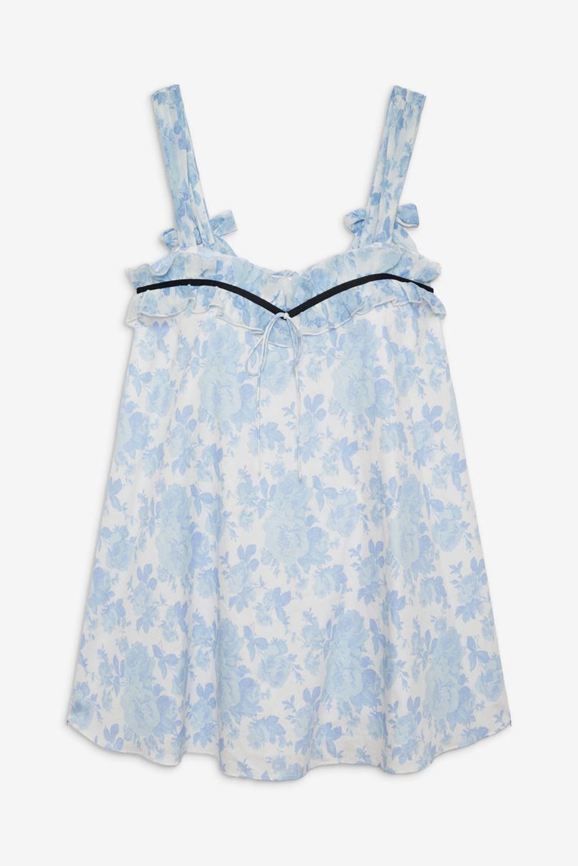 Blue For Love & Lemons Oliver Mini Dress | US-AODK85962