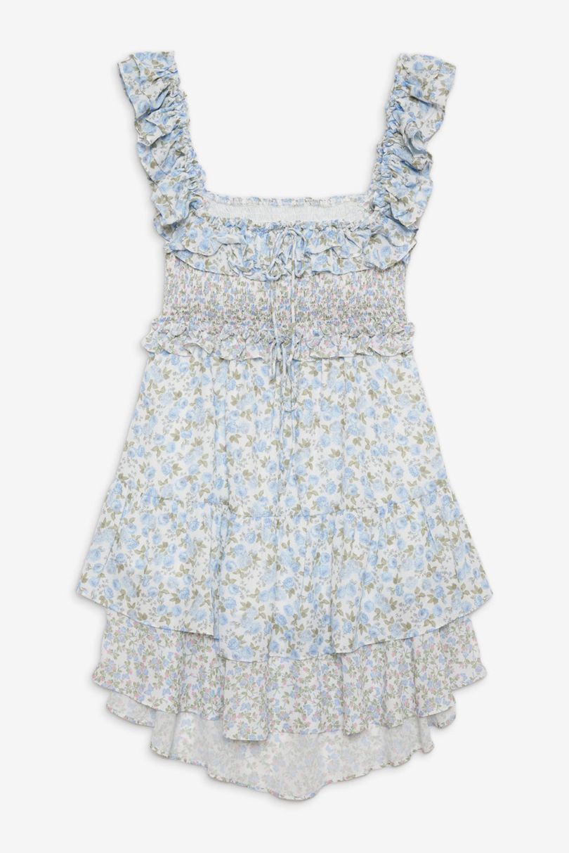 Blue For Love & Lemons Riley Mini Dress | US-UQJS79864