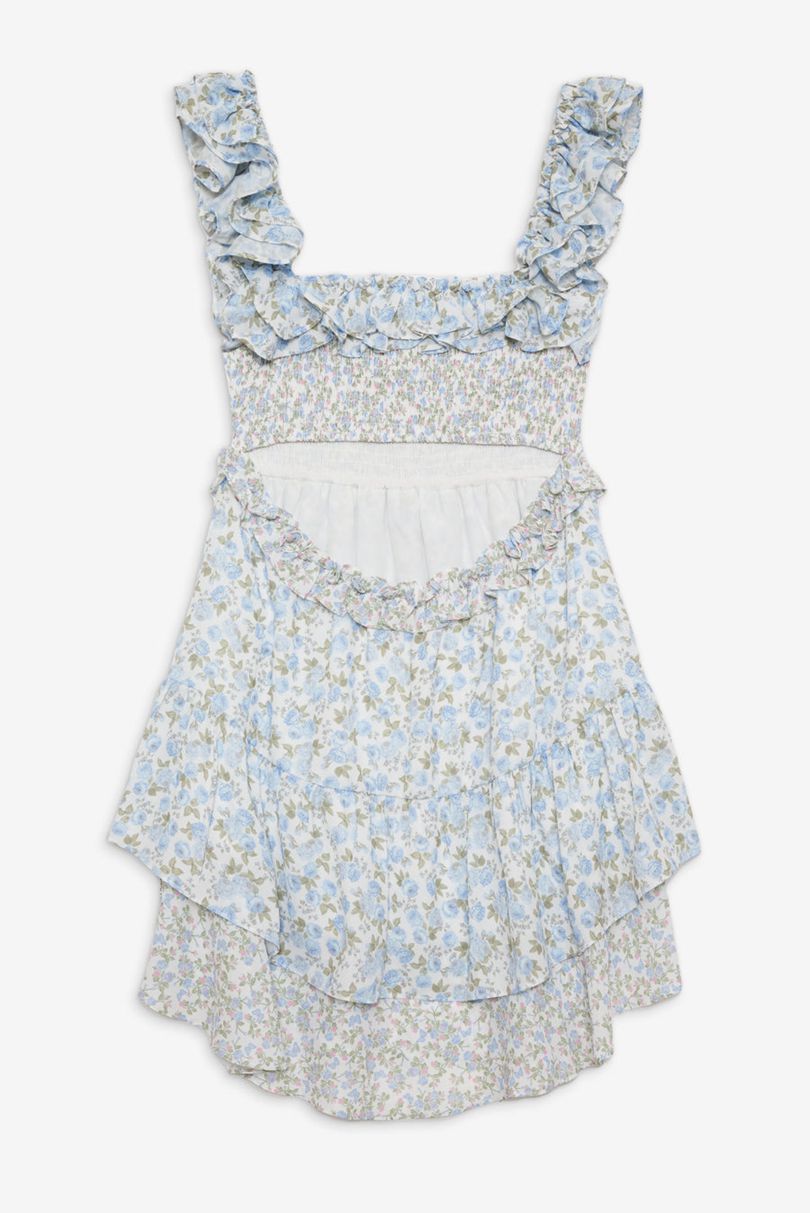 Blue For Love & Lemons Riley Mini Dress | US-UQJS79864