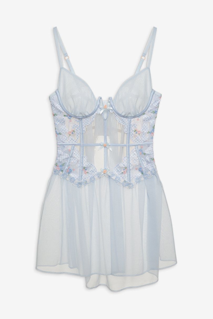 Blue For Love & Lemons Scottie Slip Dress | US-QOWU9647