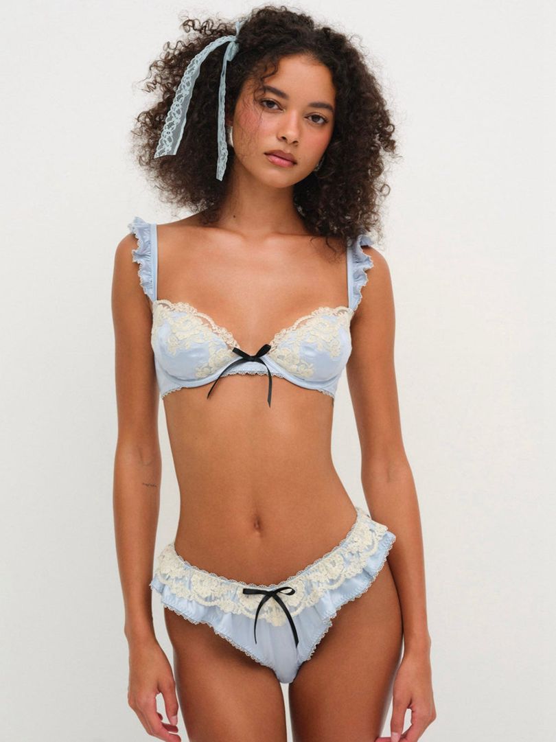 Blue For Love & Lemons Sweetheart Underwire Bra | US-YUSH24905