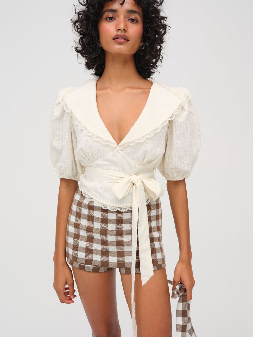 Cream For Love & Lemons Baby Daisy Poplin Top | US-AQWE19685