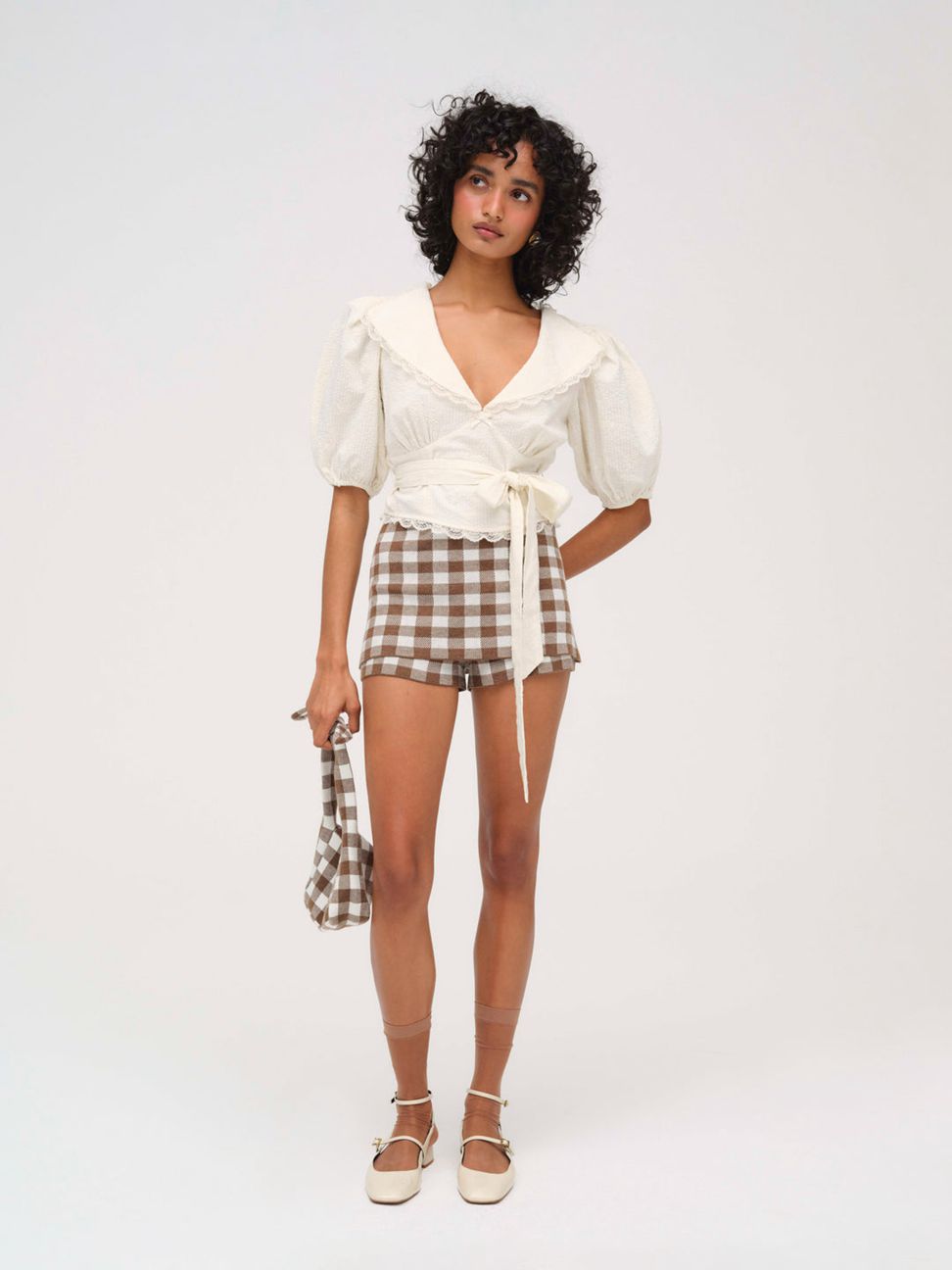 Cream For Love & Lemons Baby Daisy Poplin Top | US-AQWE19685