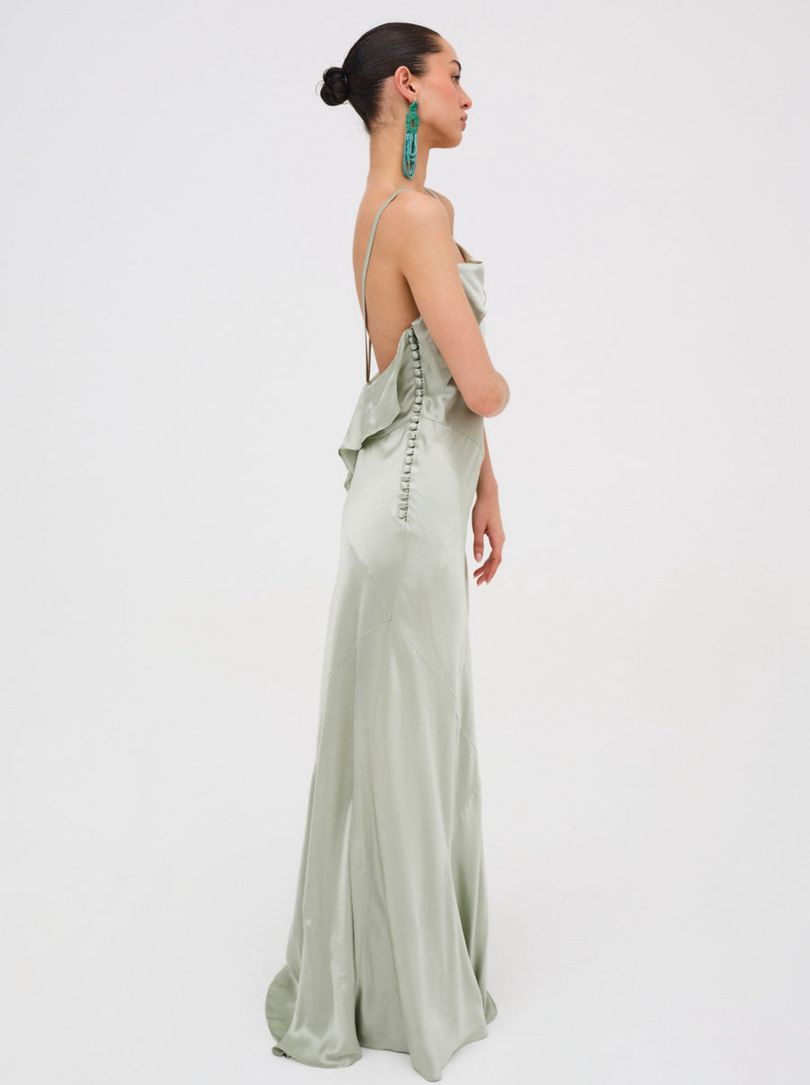 Green For Love & Lemons Jewel Maxi Dress | US-YAGO57869