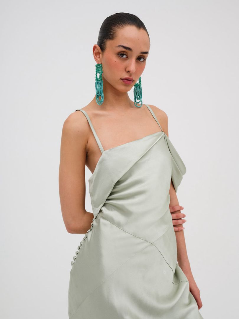 Green For Love & Lemons Jewel Maxi Dress | US-YAGO57869