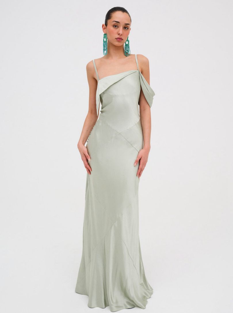 Green For Love & Lemons Jewel Maxi Dress | US-YAGO57869