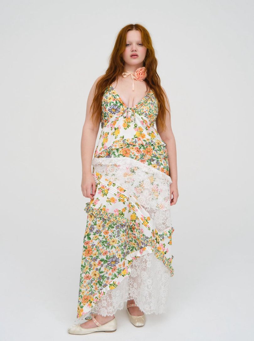 Green For Love & Lemons Rosalyn Maxi Dress | US-CTDL89750