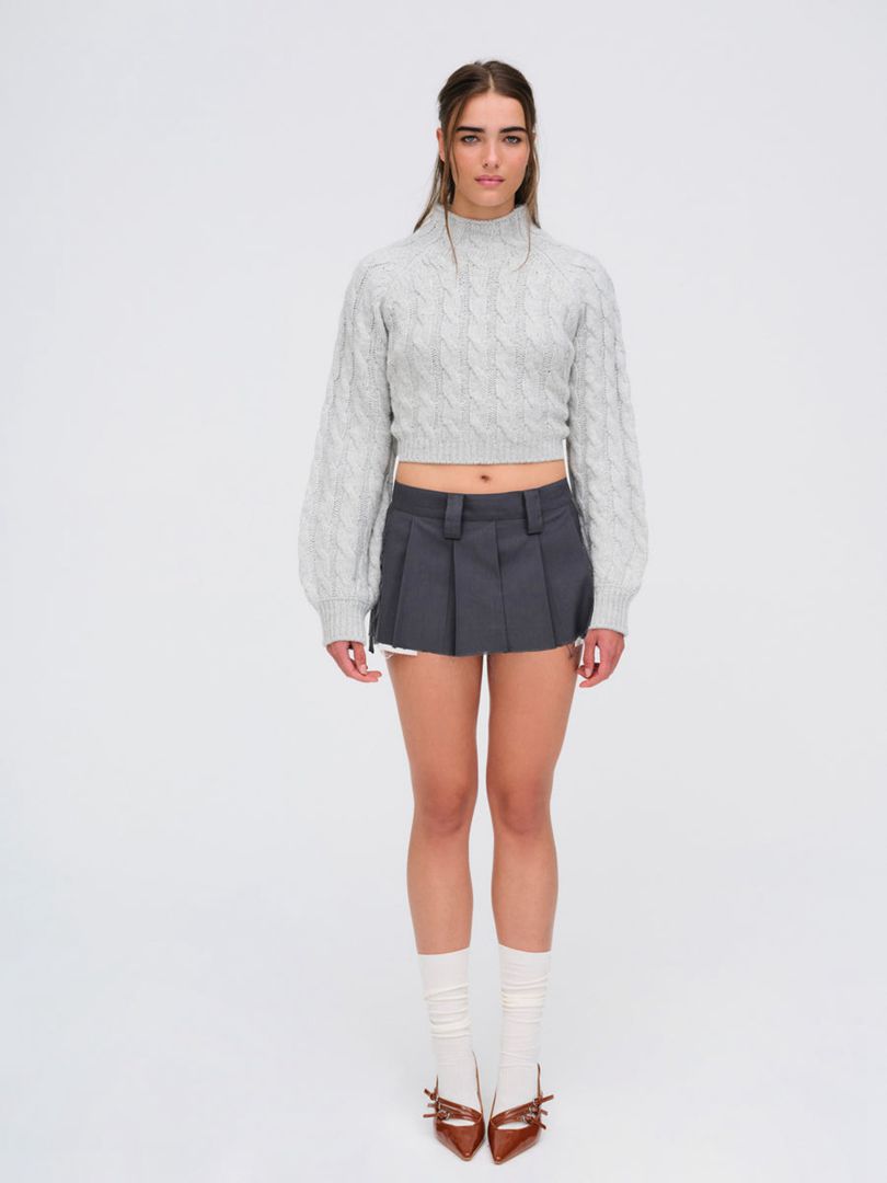 Grey For Love & Lemons Lise Chunky Sweater | US-DCAF72934