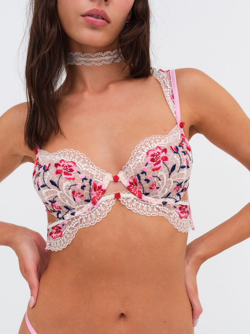 Ivory For Love & Lemons Festival Rose Bra | US-HDLI9562