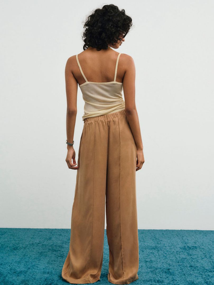 Neutral For Love & Lemons Clarabell Wide-Leg Pants | US-MWNU31698