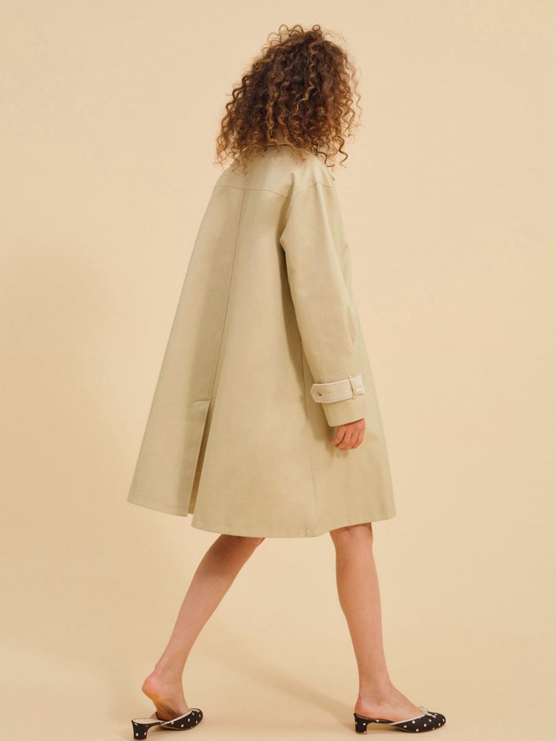 Neutral For Love & Lemons Gabardine Trench Coat | US-KWPF19285