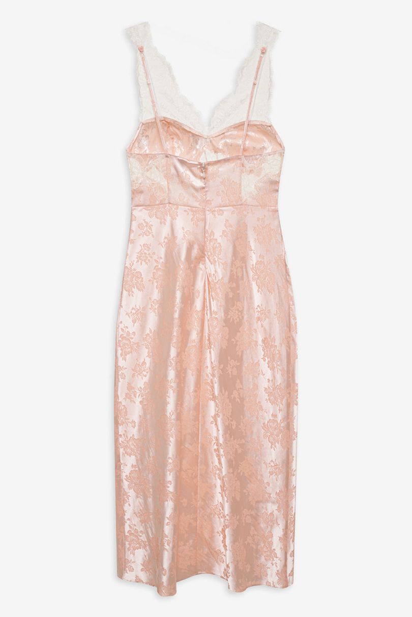 Pink For Love & Lemons Audrey Jacquard Midi Dress | US-EGIP8214