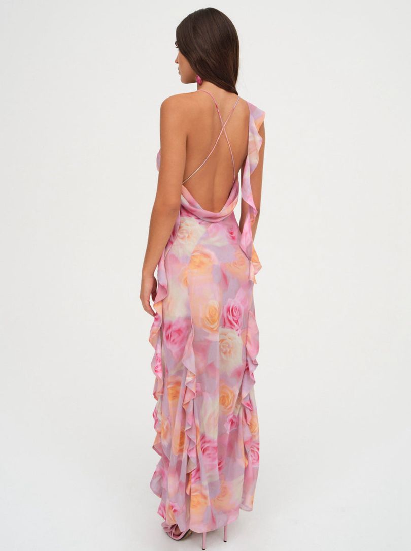 Pink For Love & Lemons Beate Maxi Dress | US-FYIG60937