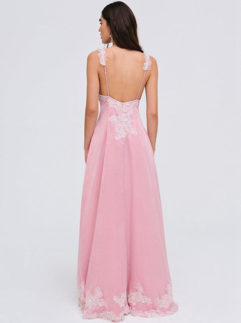 Pink For Love & Lemons Clemence Maxi Dress | US-QKUP82405