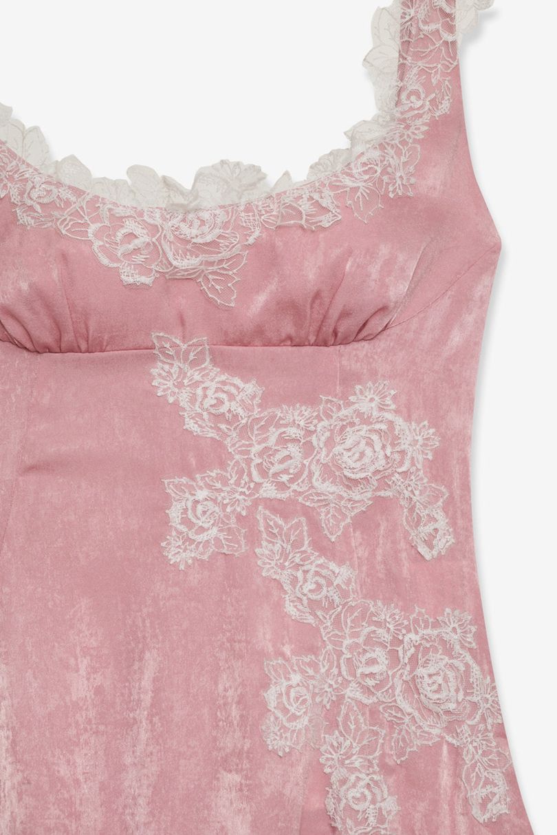 Pink For Love & Lemons Clemence Maxi Dress | US-QKUP82405