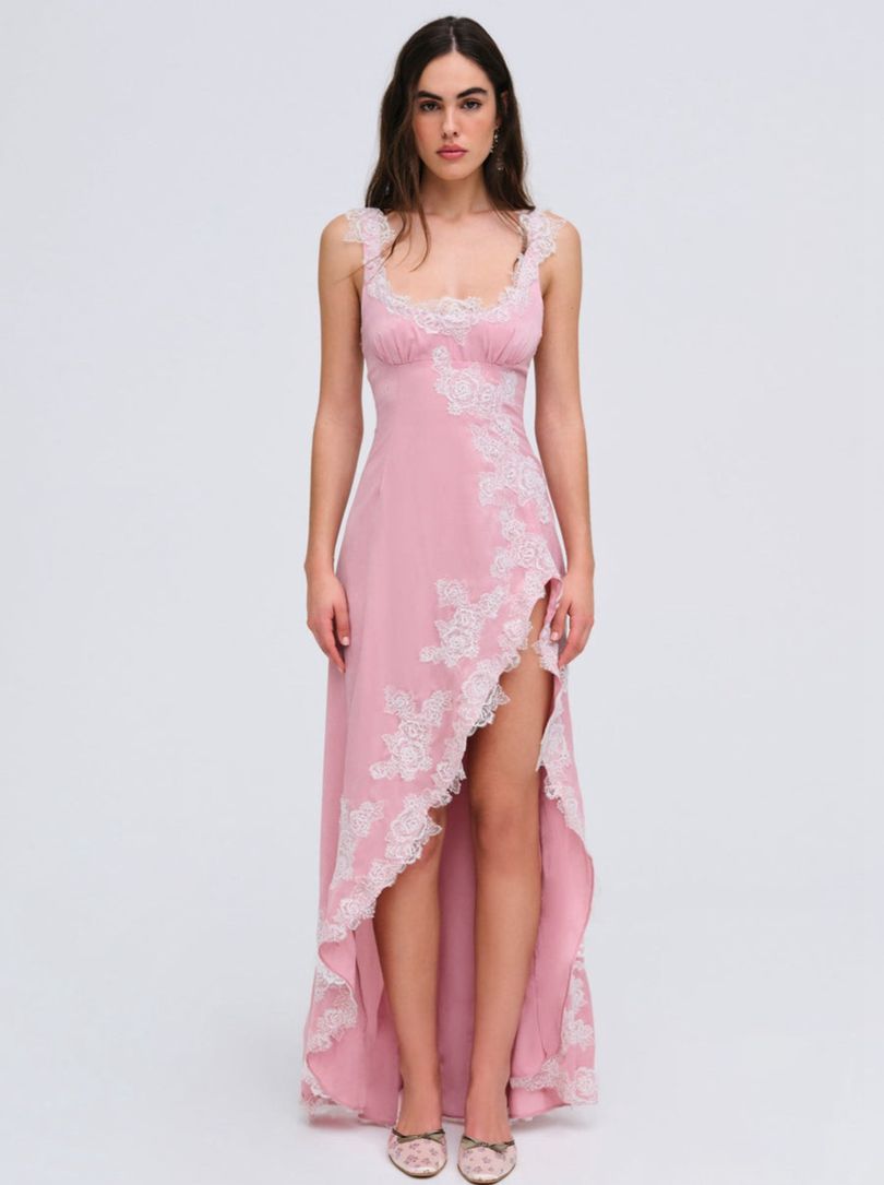 Pink For Love & Lemons Clemence Maxi Dress | US-QKUP82405