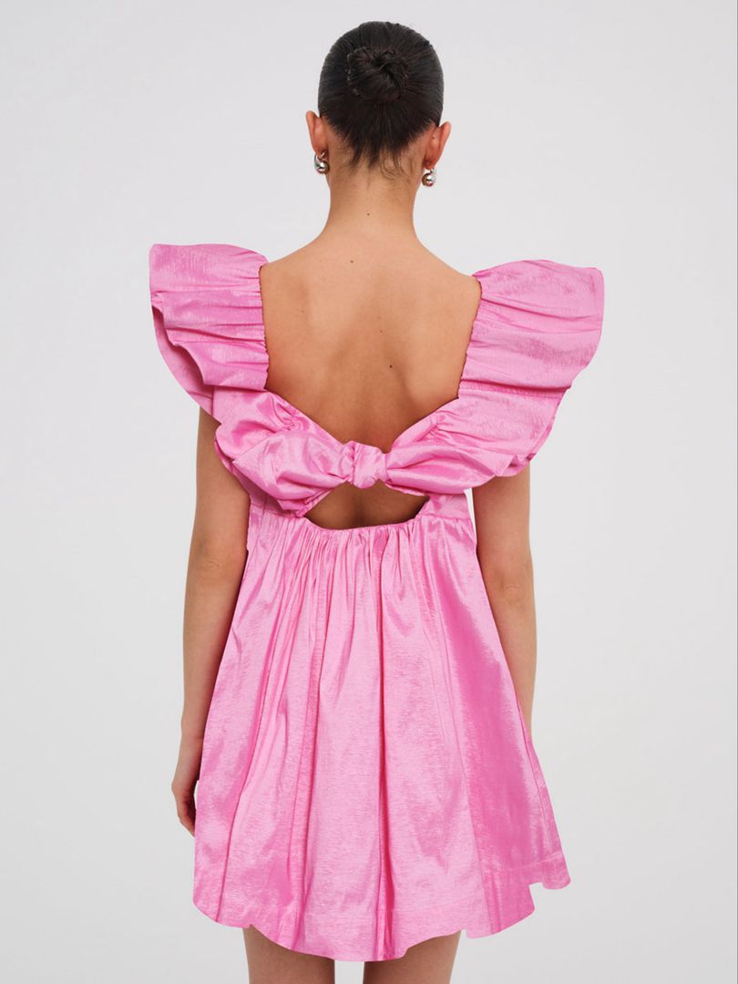 Pink For Love & Lemons Clementine Mini Dress | US-XHUF30974