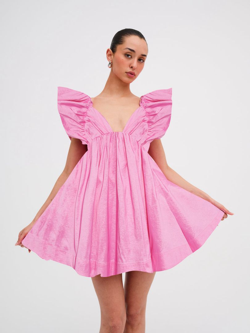 Pink For Love & Lemons Clementine Mini Dress | US-XHUF30974