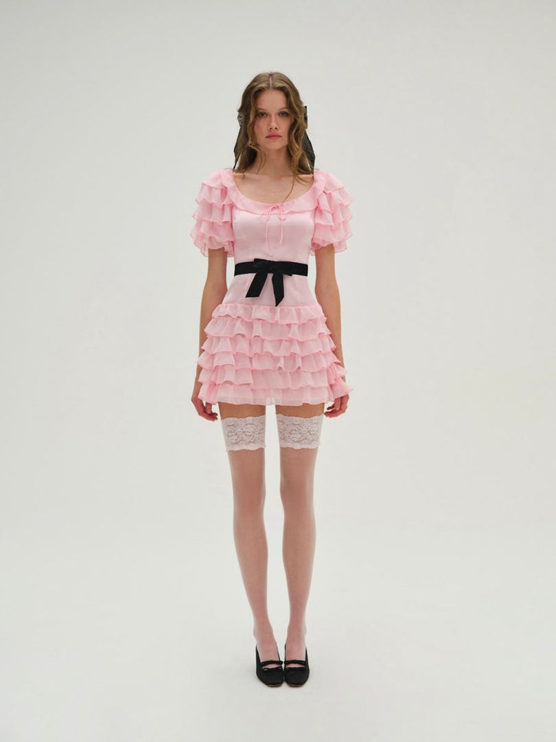 Pink For Love & Lemons Danali Mini Dress | US-ZDYL1869