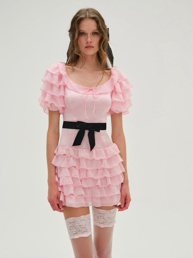 Pink For Love & Lemons Danali Mini Dress | US-ZDYL1869