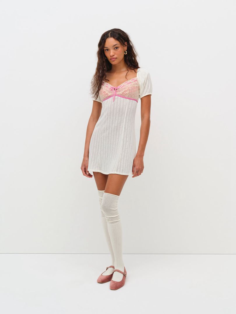 Pink For Love & Lemons Dauphine Slip Dress | US-VBXF34987