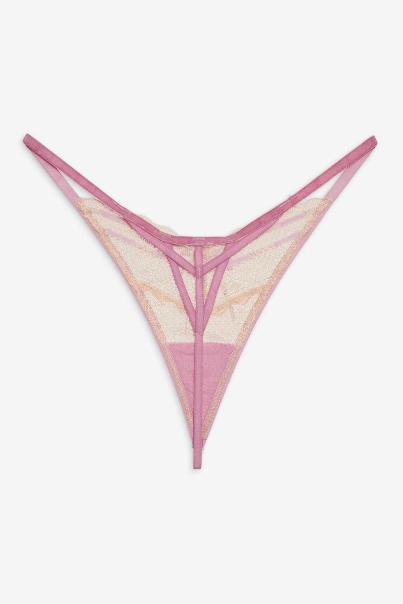 Pink For Love & Lemons Dauphine Thong | US-BMOS93218