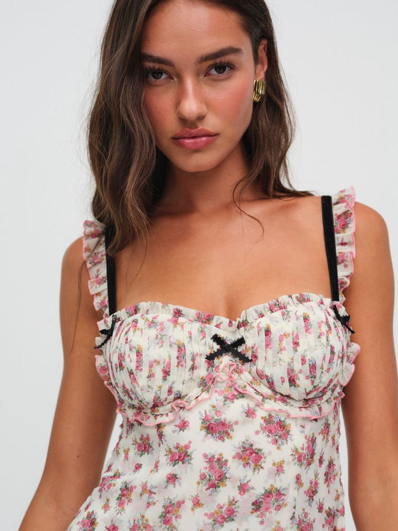 Pink For Love & Lemons Edith Mini Dress | US-JMAP84705