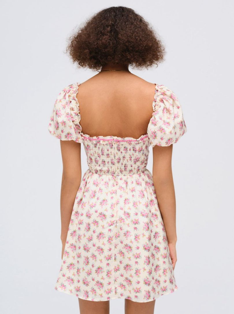 Pink For Love & Lemons Etienne Mini Dress | US-SHLC52714