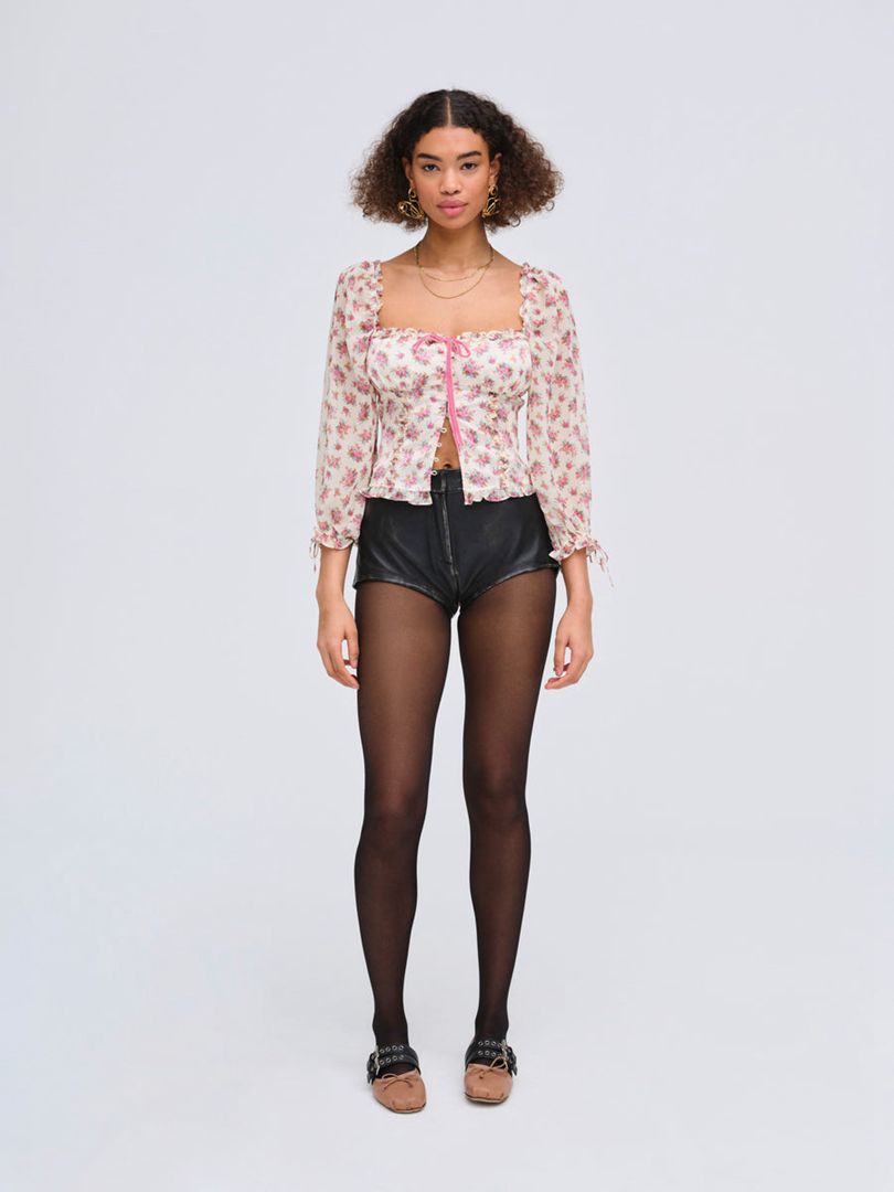 Pink For Love & Lemons Etienne Top | US-FPJN47519