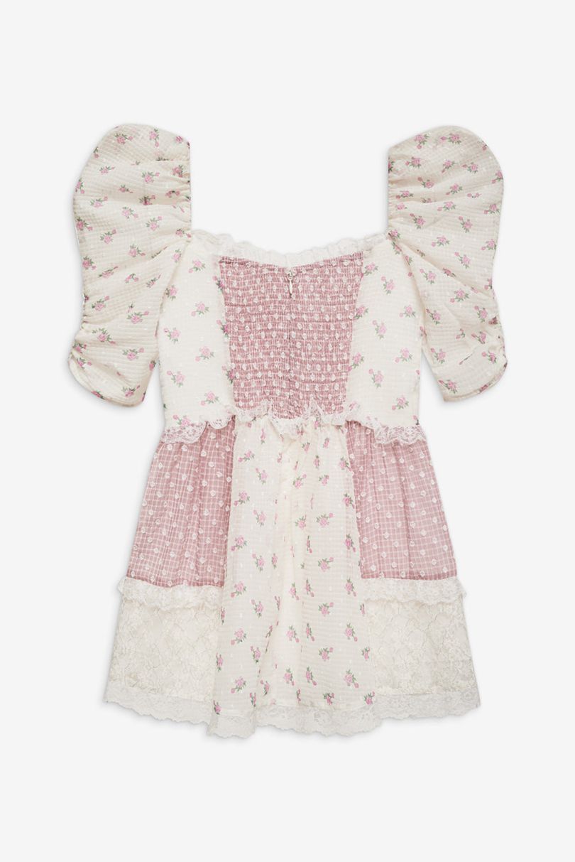 Pink For Love & Lemons Francine Mini Dress | US-JQCV29714