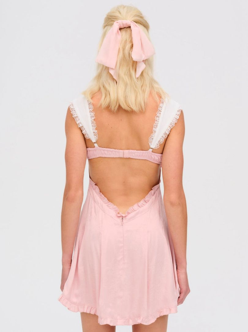 Pink For Love & Lemons Holland Mini Dress | US-XIPC65701