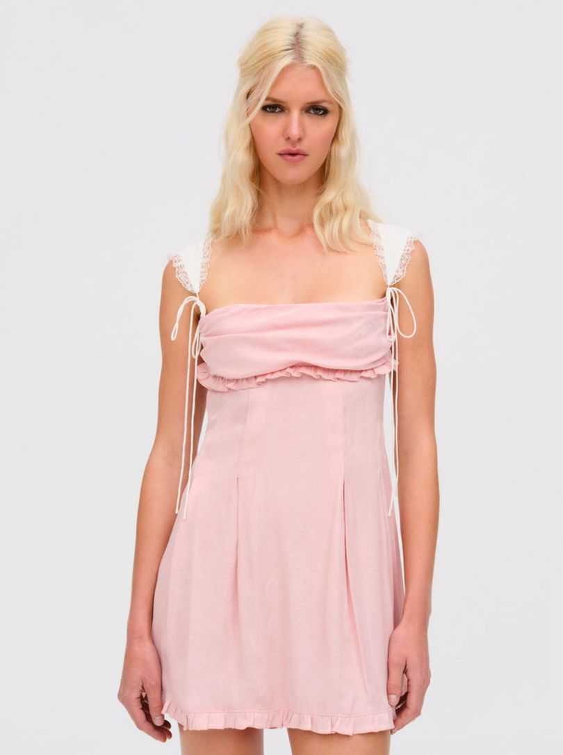 Pink For Love & Lemons Holland Mini Dress | US-XIPC65701