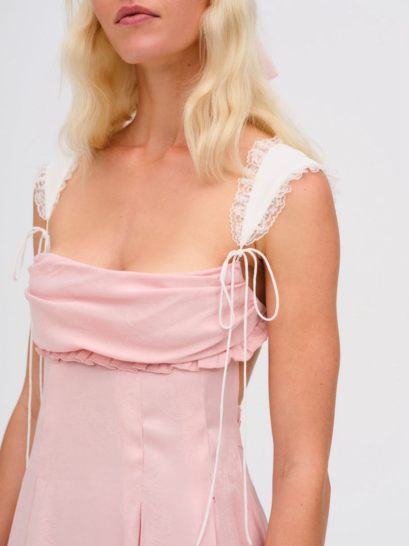 Pink For Love & Lemons Holland Mini Dress | US-XIPC65701