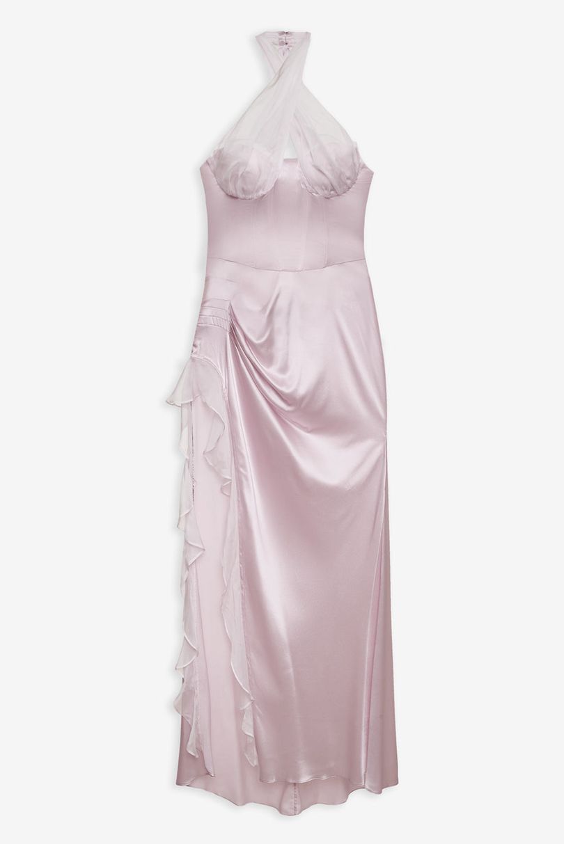 Pink For Love & Lemons Kennedy Gown Maxi Dress | US-GDYV65149