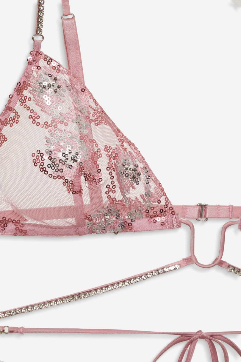 Pink For Love & Lemons Kristi Bralette | US-XNQW57390