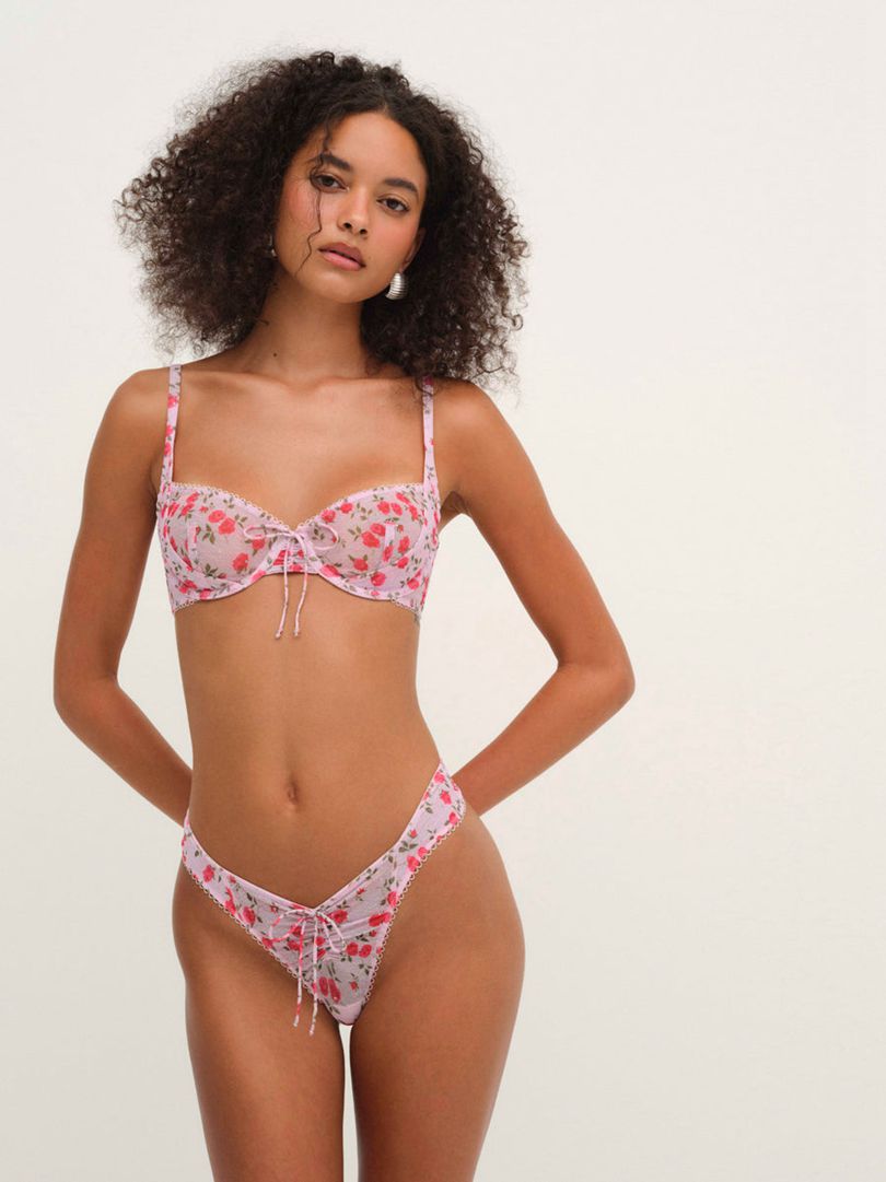 Pink For Love & Lemons Lottie Thong | US-HBUZ73465