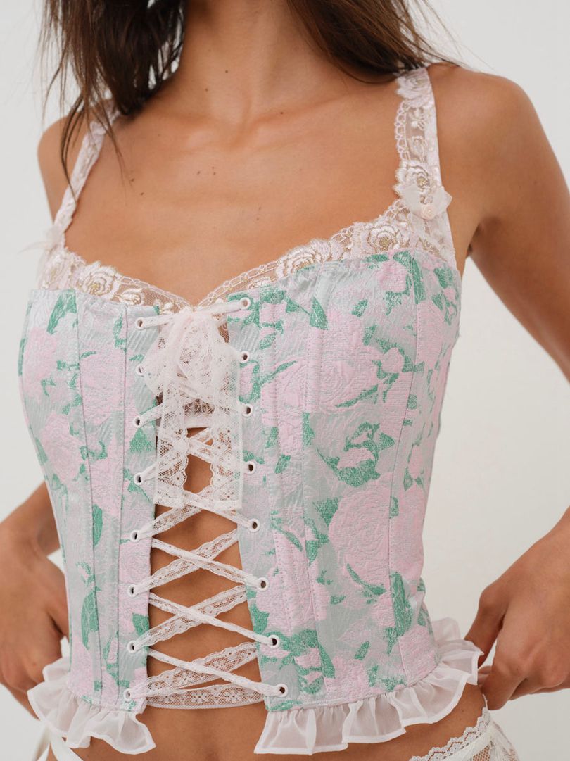 Pink For Love & Lemons Maribel Bustier | US-OQLK37562