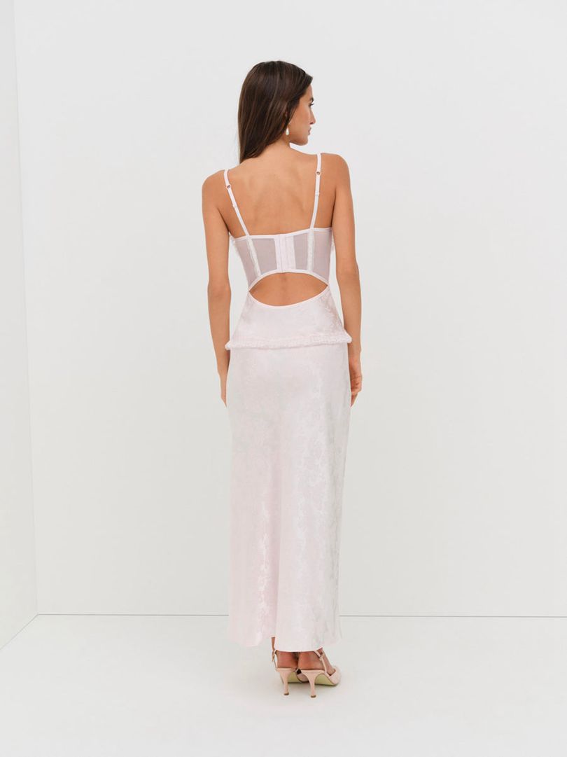 Pink For Love & Lemons Maribel Slip Dress | US-KBSR17892