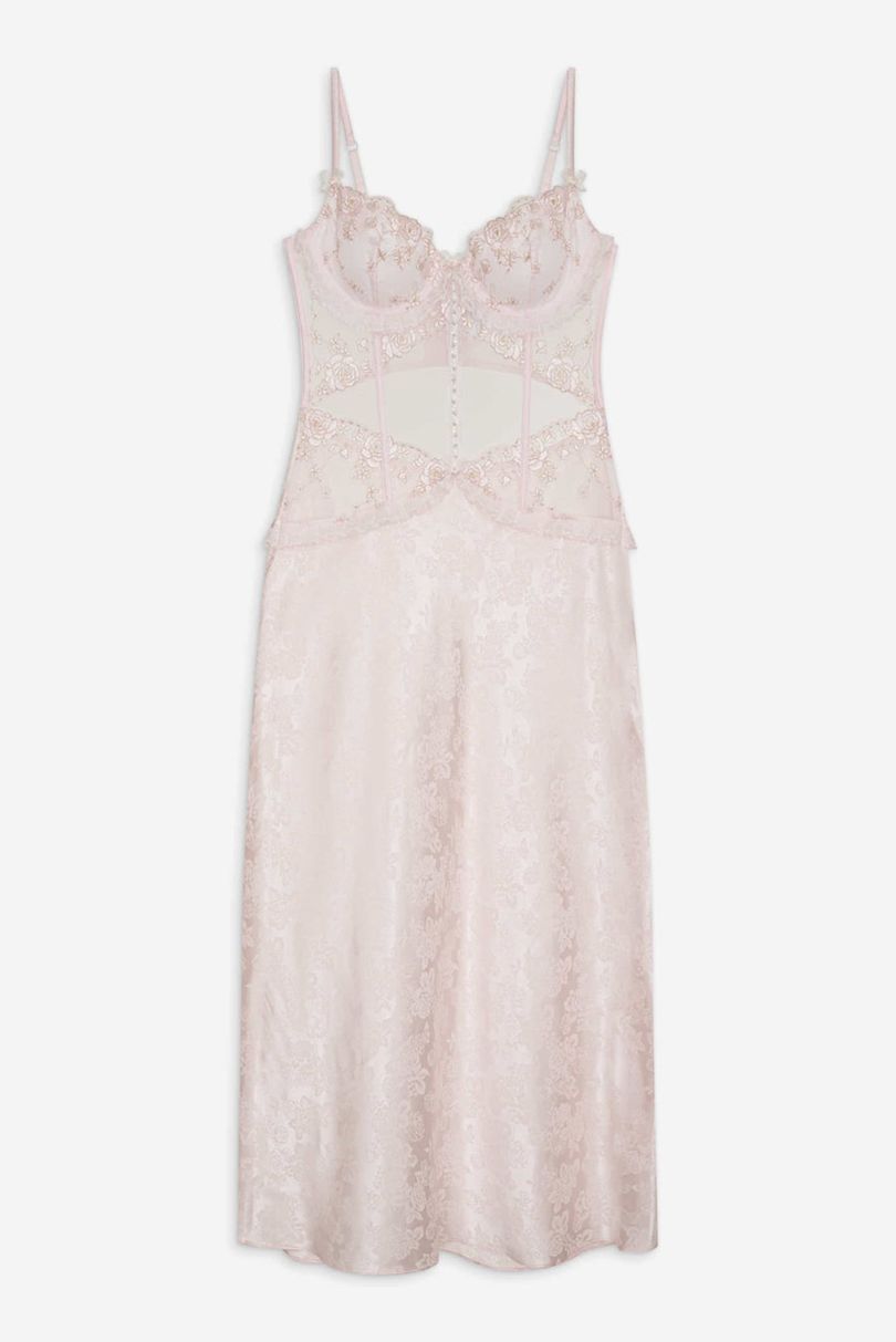 Pink For Love & Lemons Maribel Slip Dress | US-KBSR17892