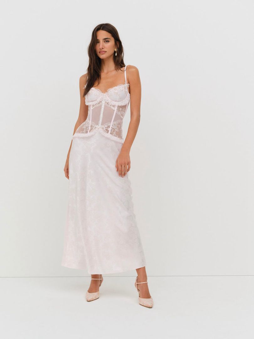 Pink For Love & Lemons Maribel Slip Dress | US-KBSR17892