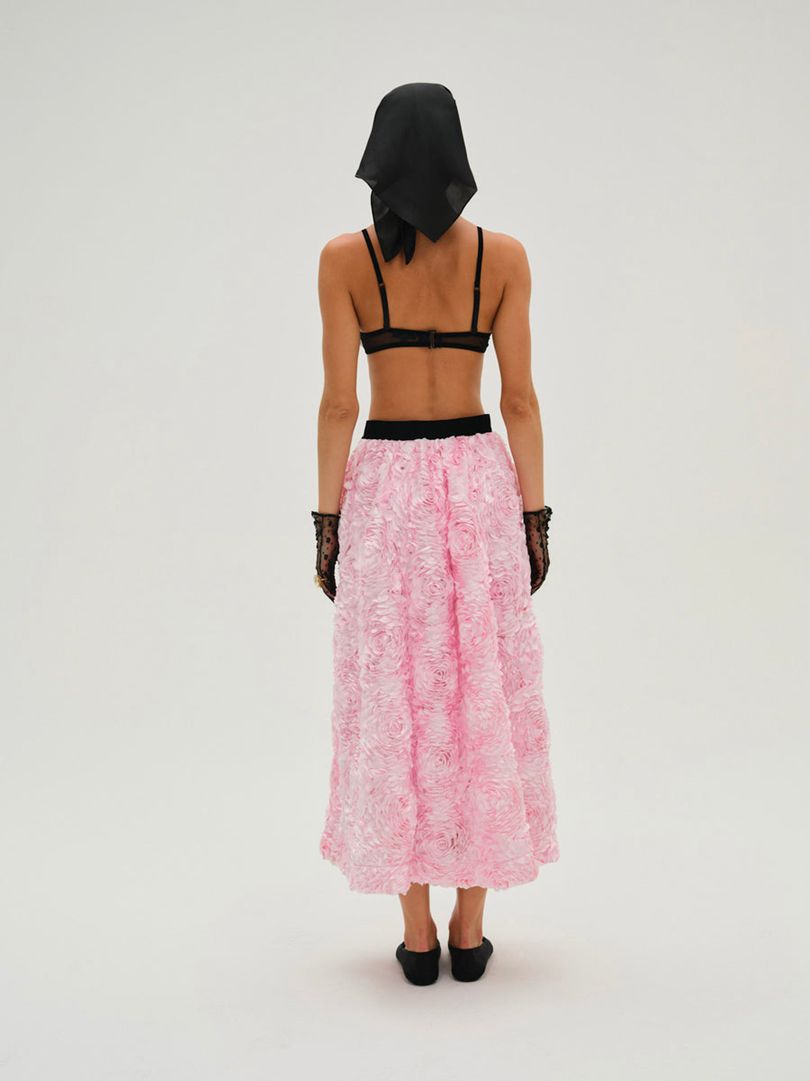 Pink For Love & Lemons Nicolette Midi Skirt | US-ZLCD43129