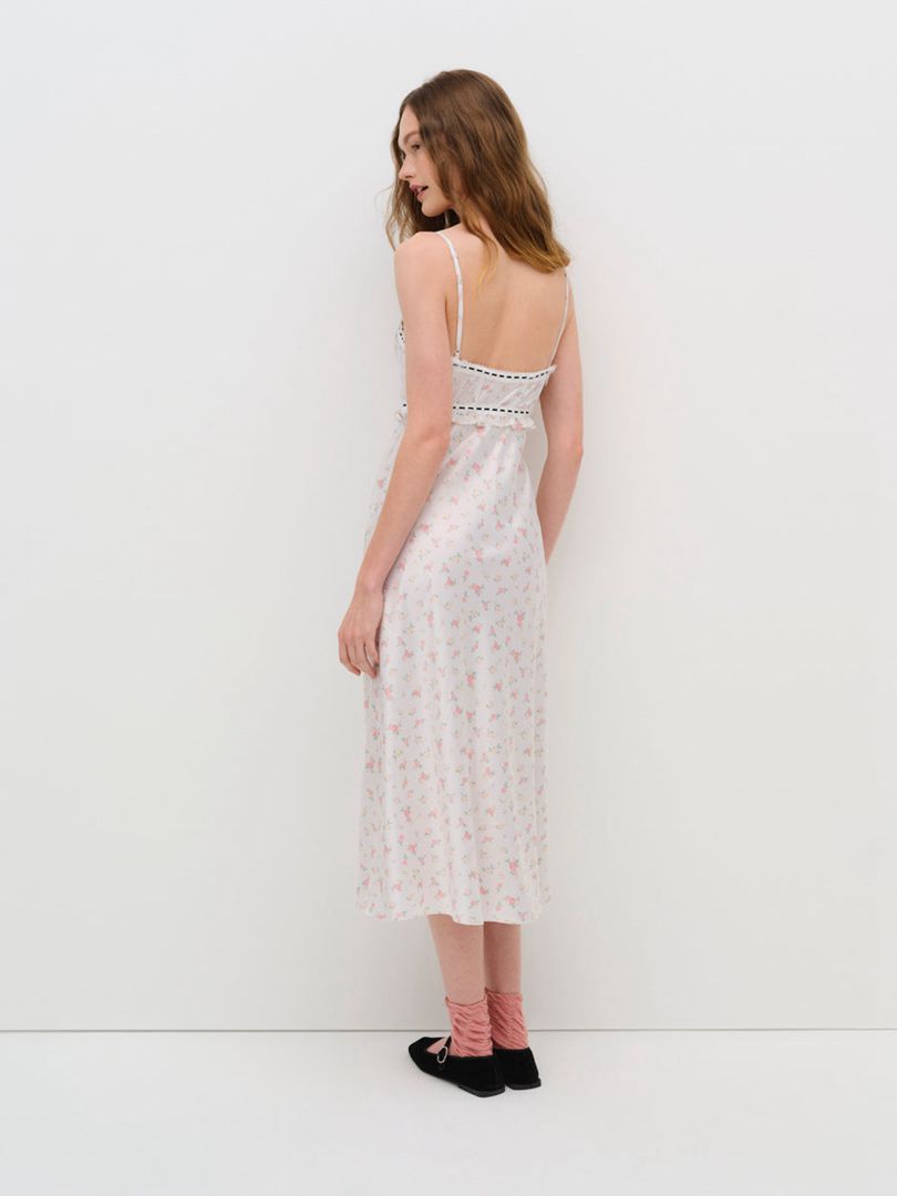 Pink For Love & Lemons Sabrina Slip Dress | US-ZMIU16934