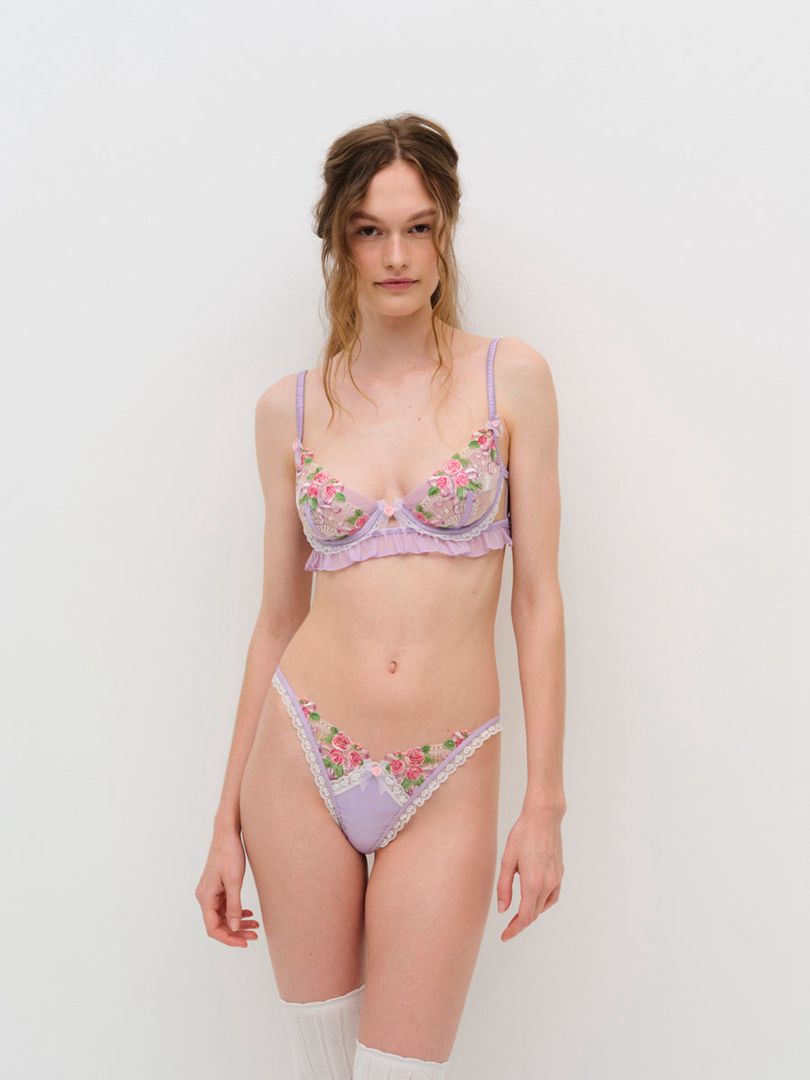 Purple For Love & Lemons Serenity Thong | US-LKMS26047