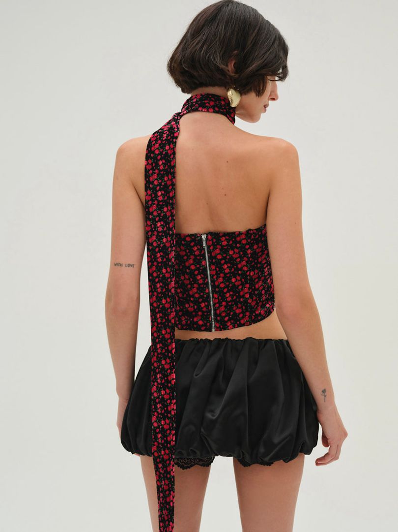 Red For Love & Lemons Berry Bud Bustier | US-ZCFR98357