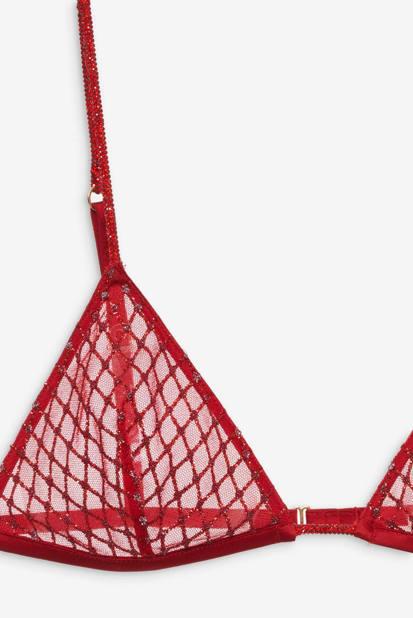 Red For Love & Lemons Glitter Bralette | US-TJCF24578