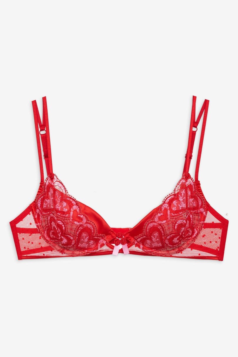 Red For Love & Lemons Heartbeat Underwire Bra | US-VSFA7642