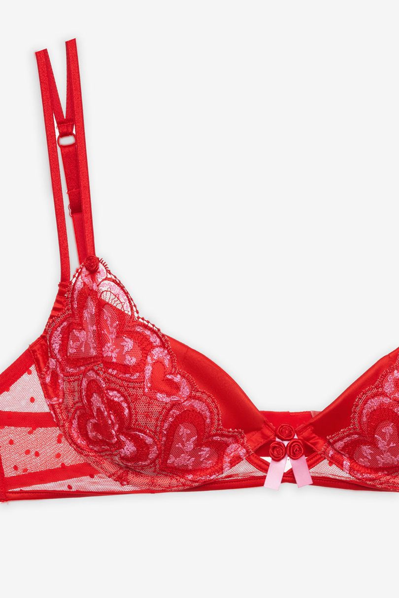 Red For Love & Lemons Heartbeat Underwire Bra | US-VSFA7642