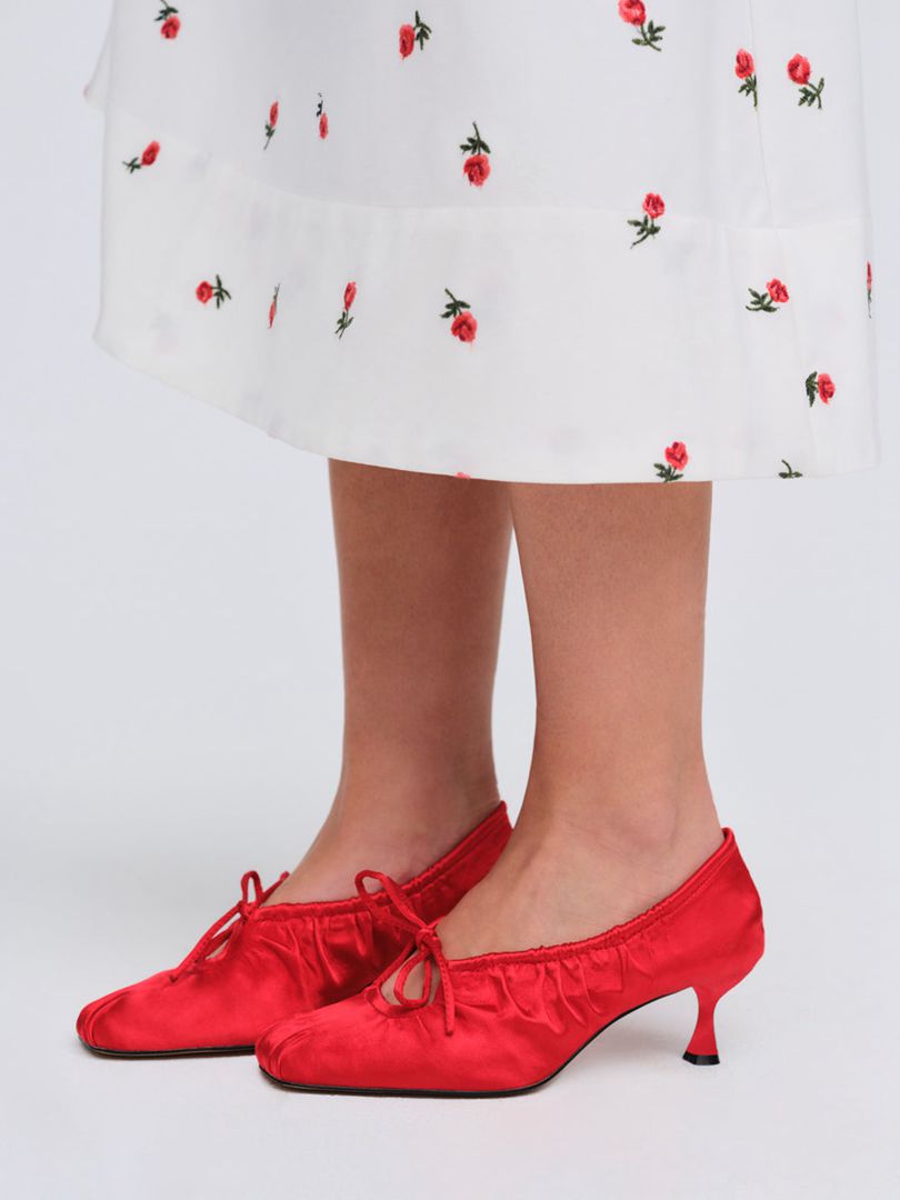 Red For Love & Lemons Lyon Heels | US-ULCB93564