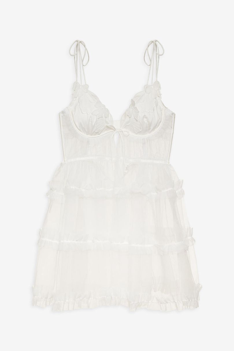 White For Love & Lemons Alba Slip Dress | US-DRMK46103